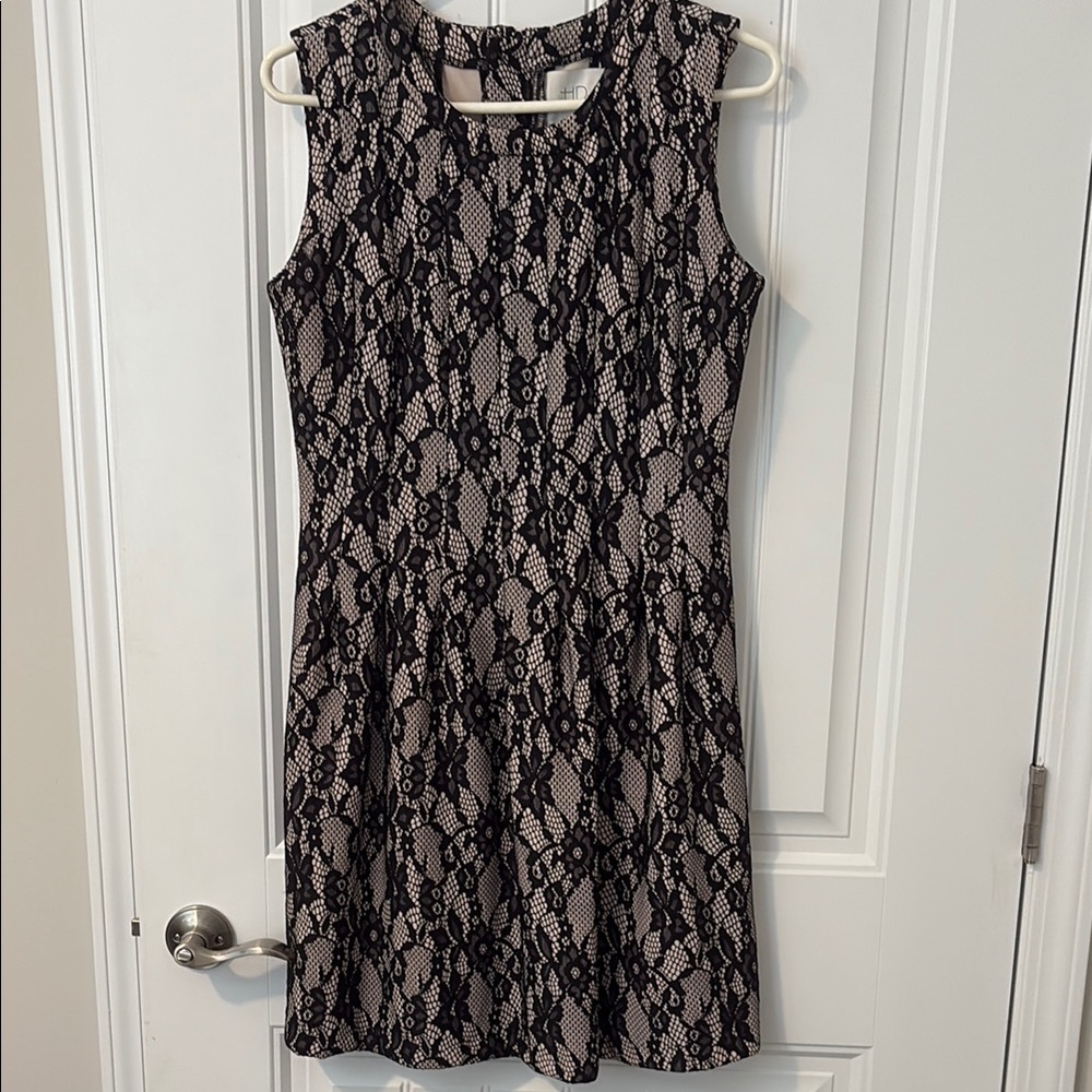 HD in Paris Black Tan Sheath Mini Dress Cocktail
